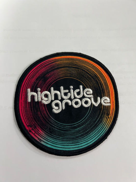 Hightide Groove Embroidered Round Logo - 2.75"