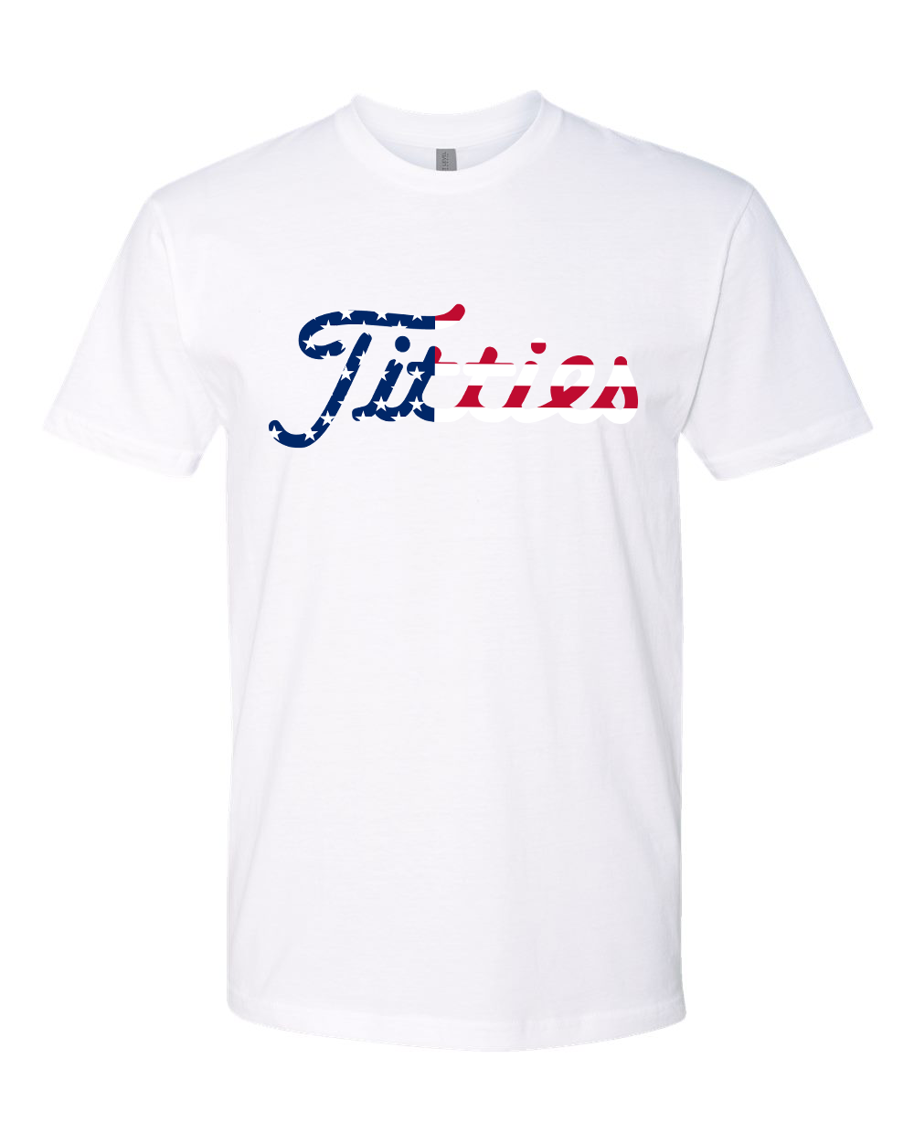 Titties Golf Font American Flag Tee